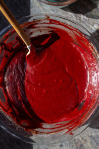 red velvet brownie batter