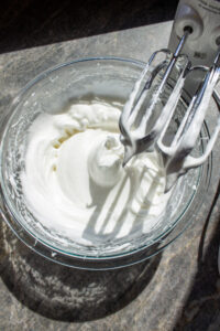 Making the salted caramel icing