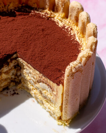 Tiramisu Charlotte Cake