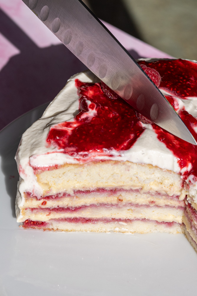 Raspberry Chiffon cake