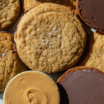 chocolate dipped peanut butter cookies