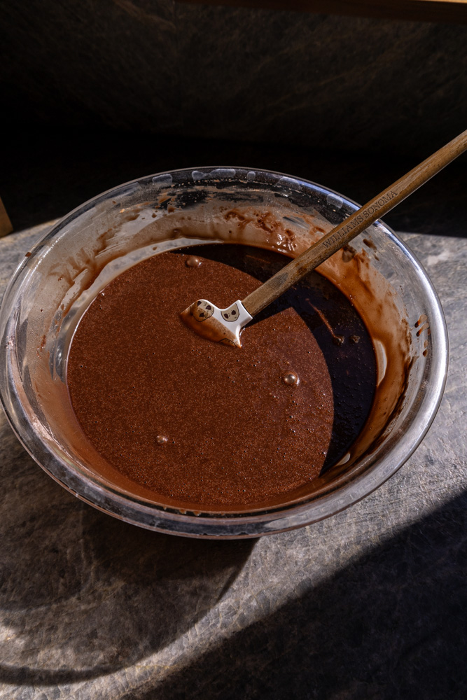 Chocolate cake batter