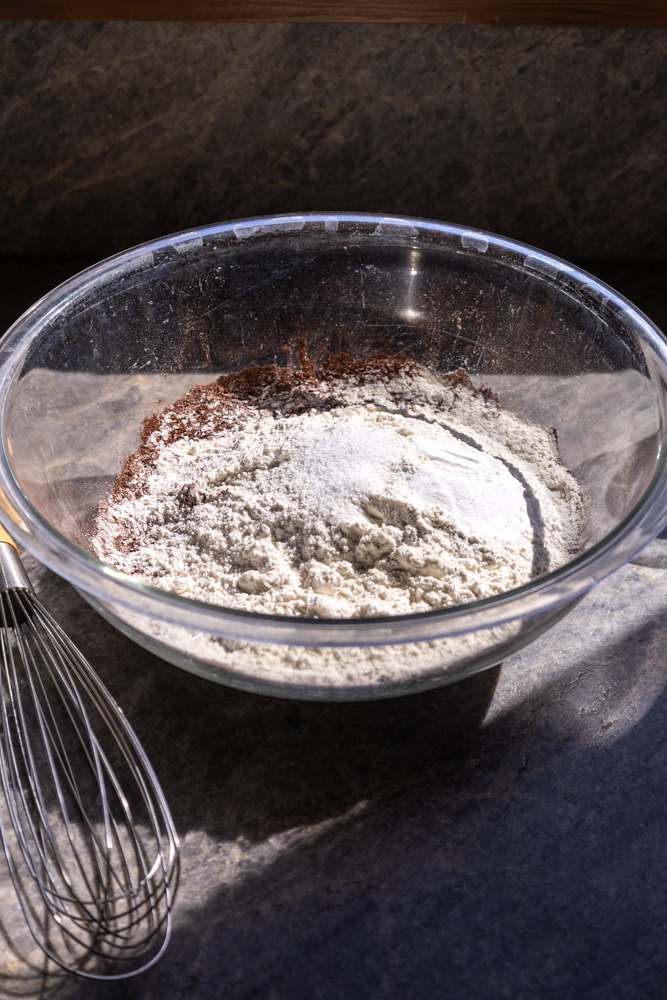 Mixing Cake ingredients