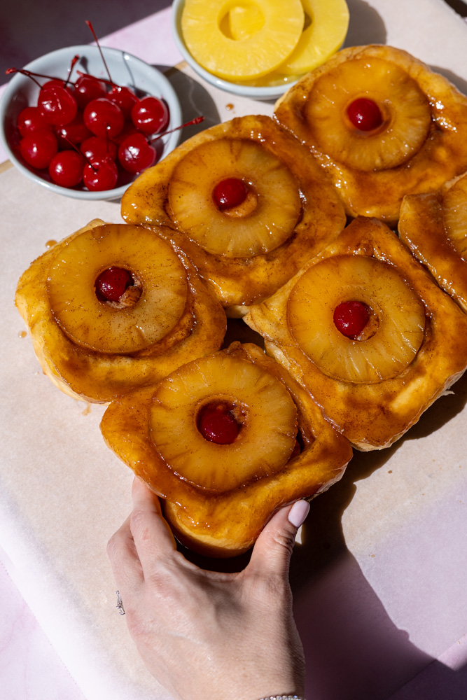 Pineapple Upside Down Cinnamon Rolls
