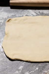 Cinnamon Roll Dough after rolling