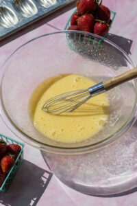 Eggs whisked with sugar