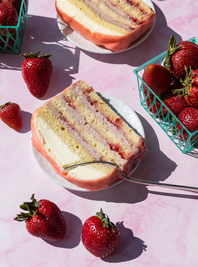 strawberry princess cake