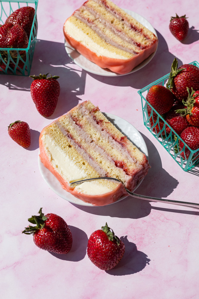 strawberry princess cake
