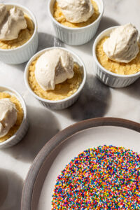 dot cakes with frosting