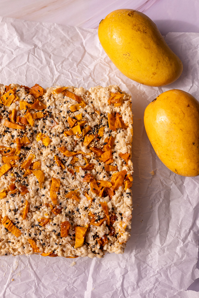 mango sticky rice rice krispie treats