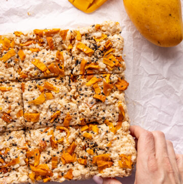 mango sticky rice rice krispie treats