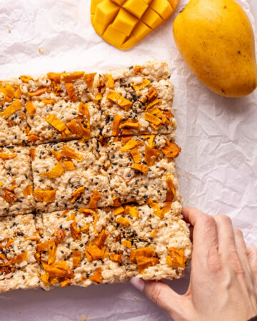mango sticky rice rice krispie treats