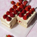 strawberry vanilla sheet cake