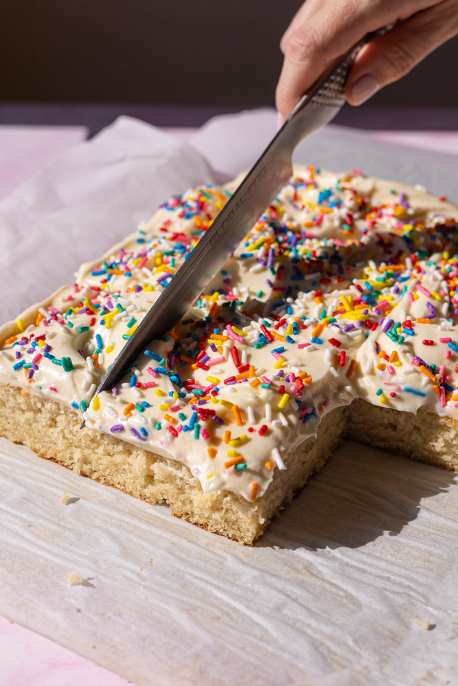 birthday vanilla sheet cake