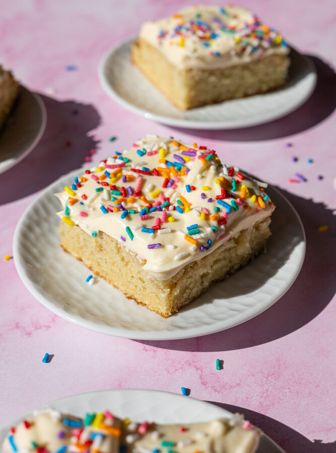 birthday vanilla sheet cake