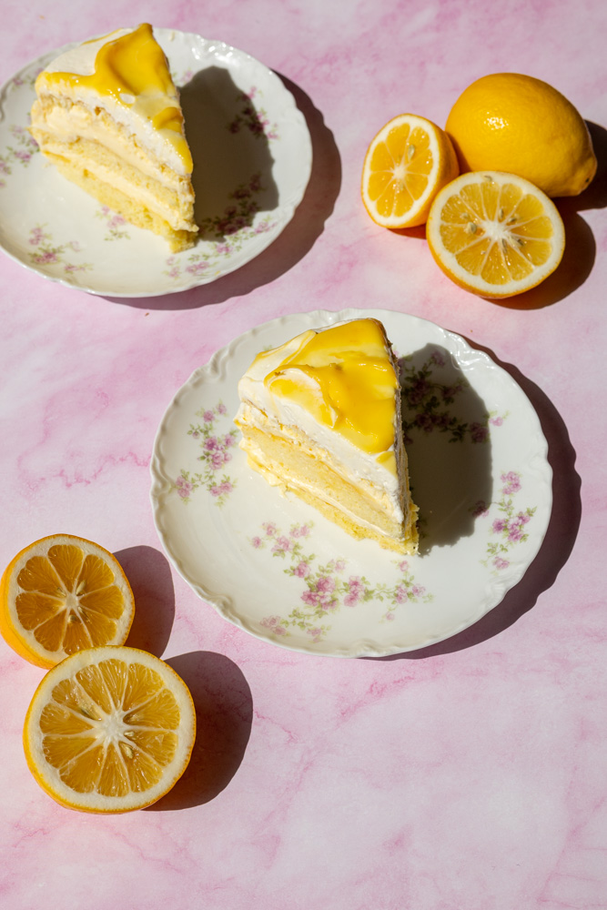 lemon curd chiffon cake