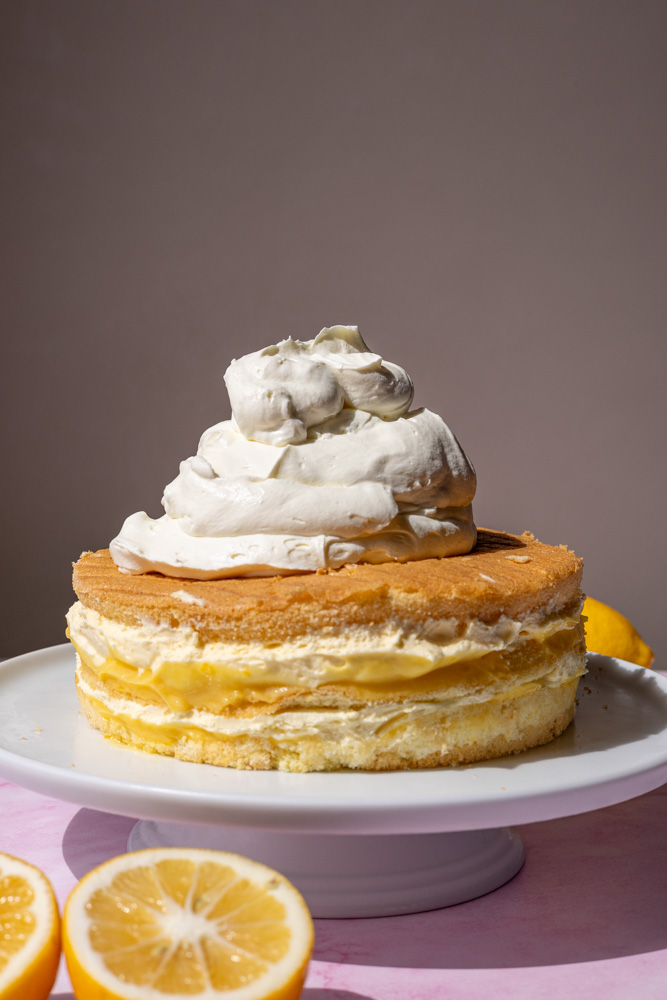 lemon curd chiffon cake