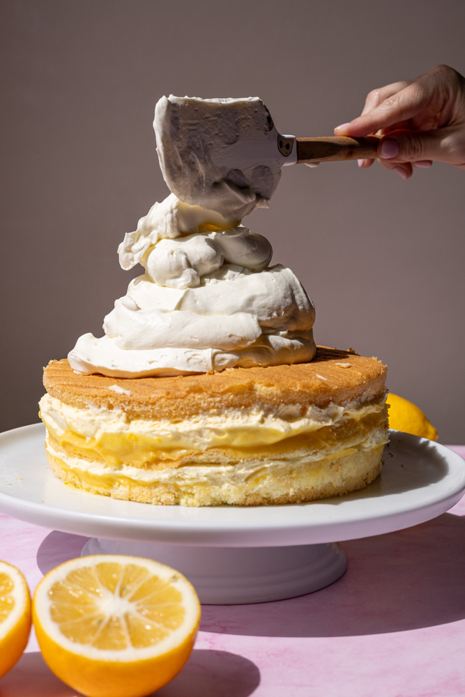 lemon curd chiffon cake