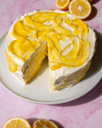 lemon curd chiffon cake
