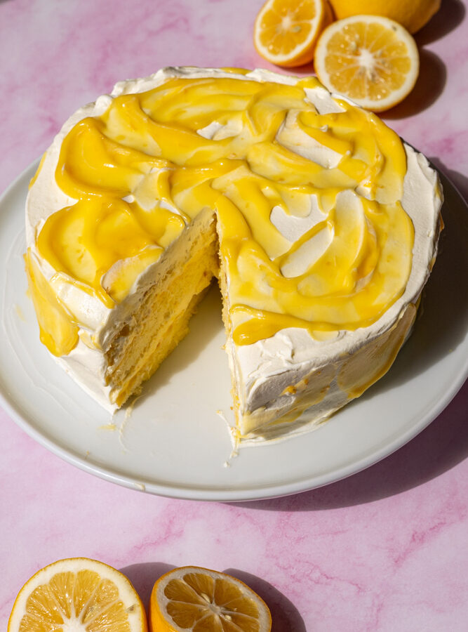 lemon curd chiffon cake