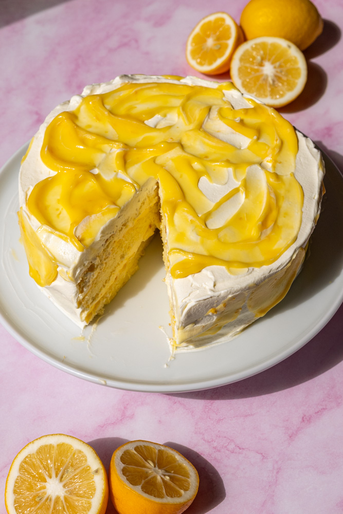 lemon curd chiffon cake