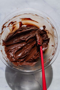 chocolate ganache for chocolate cake with whipped sea salt caramel
