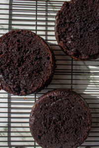 chocolate cake layers